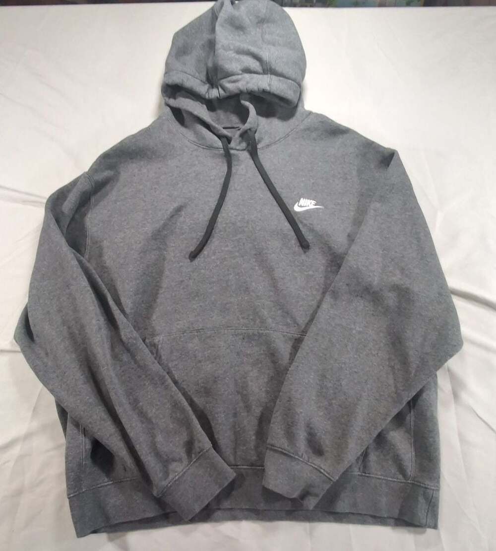 Nike Men's Sportswear Club Fleece Pullover Hoodie Dark Gray XL